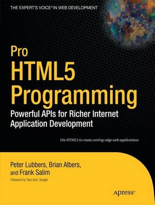 Book cover for Pro HTML5 Programming