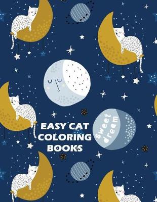 Book cover for Easy Cat Coloring Books