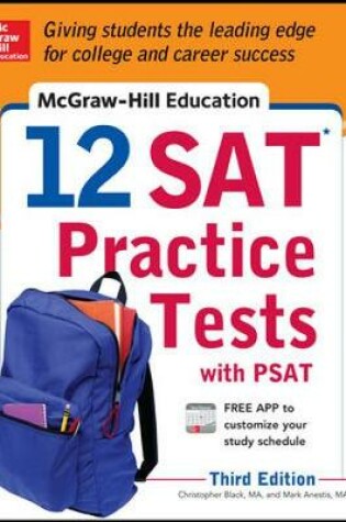 Cover of McGraw-Hill Education 12 SAT Practice Tests with PSAT