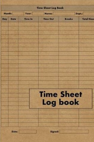 Cover of Time Sheet Log Book