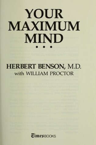 Cover of Your Maximum Mind
