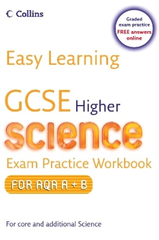Cover of GCSE Science Exam Practice Workbook for AQA A+B