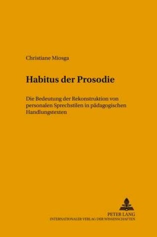 Cover of Habitus Der Prosodie