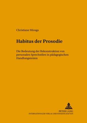 Cover of Habitus Der Prosodie