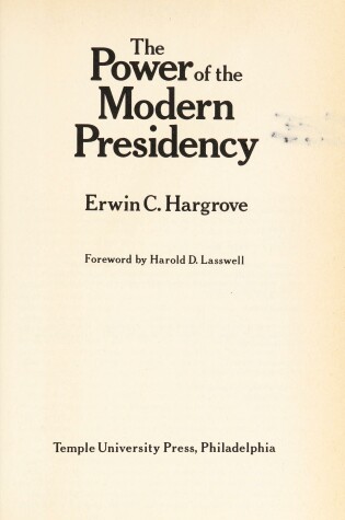 Cover of Power of the Modern Presidency