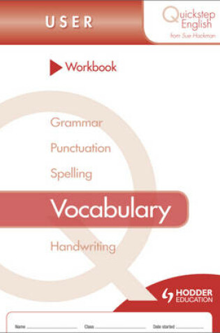 Cover of Quickstep English Workbook Vocabulary User Stage