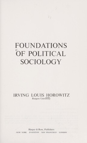 Book cover for Foundations of Political Sociology