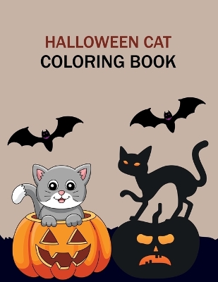 Book cover for Halloween Cat Coloring Book
