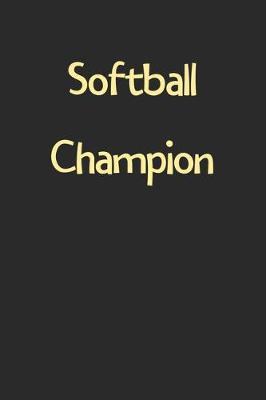 Book cover for Softball Champion