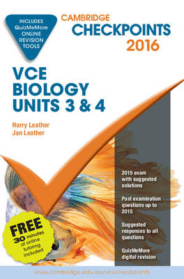 Book cover for Cambridge Checkpoints VCE Biology Units 3 and 4 2016 and Quiz Me More