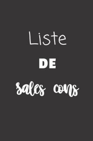 Cover of Liste de sales cons