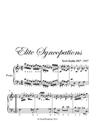 Book cover for Elite Syncopations Easy Piano Sheet Music