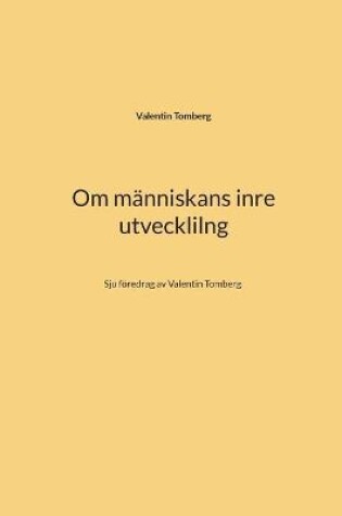 Cover of Om manniskans inre utveckling