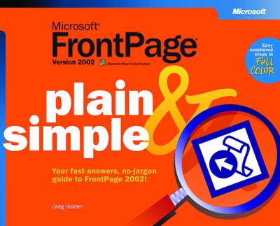 Book cover for Microsoft FrontPage Version 2002 Plain & Simple