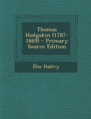 Book cover for Thomas Hodgskin (1787-1869)