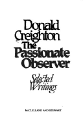 Cover of Passionate Observer