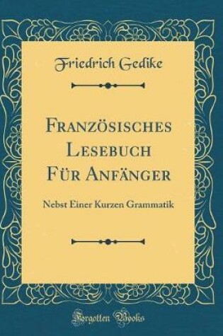 Cover of Französisches Lesebuch Für Anfänger