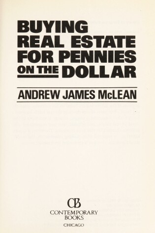 Cover of Buying Real Estate for Pennies