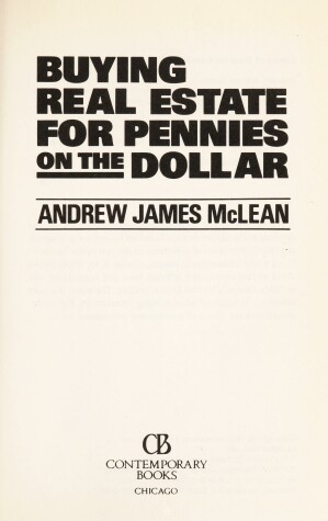 Book cover for Buying Real Estate for Pennies