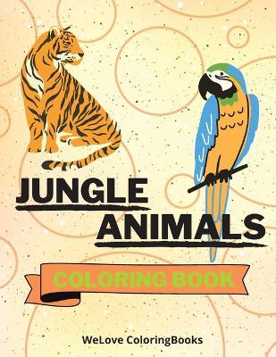 Book cover for Jungle Animals Coloring Book