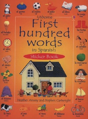 Book cover for First Hundred Words In Spanish Sticker Book