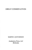 Book cover for The Great Conservatives