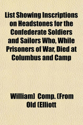 Cover of List Showing Inscriptions on Headstones for the Confederate Soldiers and Sailors Who, While Prisoners of War, Died at Columbus and Camp