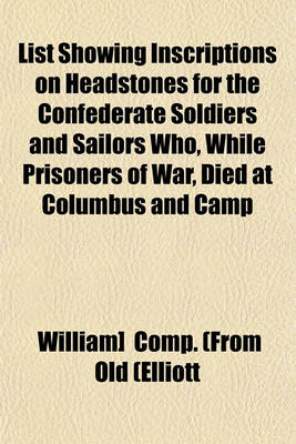 Book cover for List Showing Inscriptions on Headstones for the Confederate Soldiers and Sailors Who, While Prisoners of War, Died at Columbus and Camp