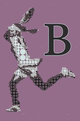 Book cover for B Monogram Initial Tennis Journal