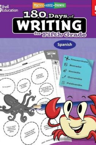Cover of 180 Days of Writing for Fifth Grade (Spanish)