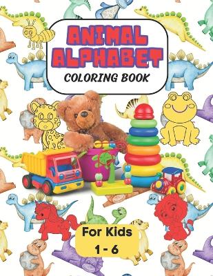Book cover for Animal Alphabet Coloring Book