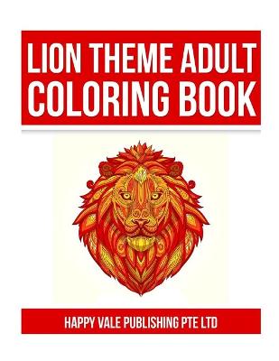 Book cover for Lion Theme Adult Coloring Book