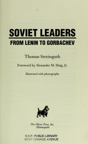 Book cover for Soviet Leaders from Lenin to Gorbachev