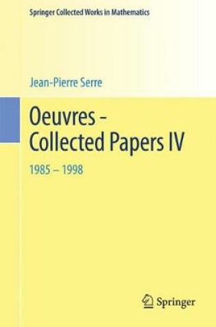 Cover of Oeuvres - Collected Papers IV