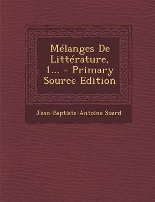 Book cover for Melanges De Litterature, 1...