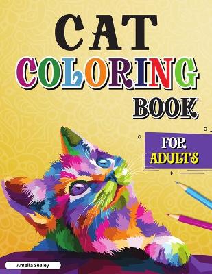 Book cover for Cat Coloring Book for Adults