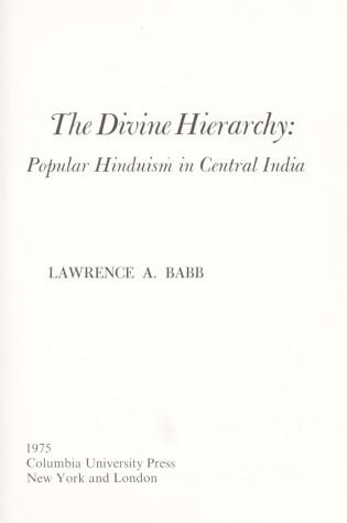 Cover of The Divine Hierarchy