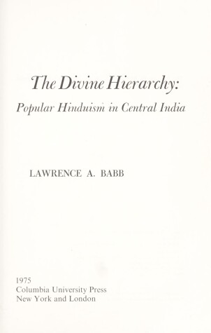 Book cover for The Divine Hierarchy