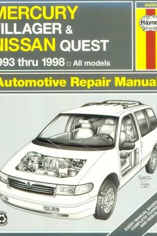 Cover of Mercury Villager and Nissan Quest (1993-1998) Automotive Repair Manual