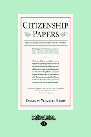 Cover of Citizenship Papers