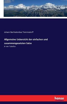 Book cover for Allgemeine Uebersicht der einfachen und zusammengesetzten Salze