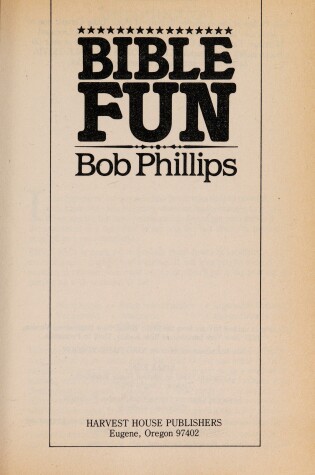 Cover of Bible Fun Phillips Bob