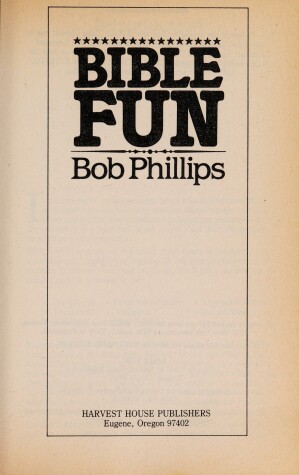Book cover for Bible Fun Phillips Bob