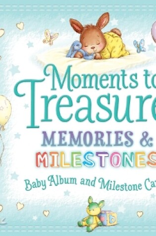 Cover of Moments to Treasure Baby Album and Milestone Cards