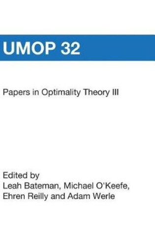 Cover of Papers in Optimality Theory III