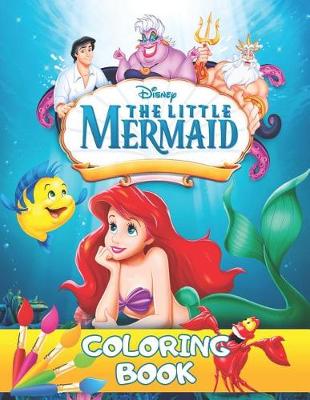 Book cover for The Little Mermaid Coloring Book