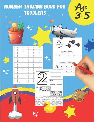 Cover of Number tracing Book For Toddlers Age 3-5