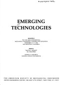 Book cover for Emerging Technologies