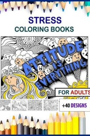 Cover of stress coloring books for adults large print
