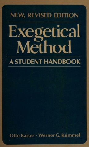 Book cover for Exegetical Method